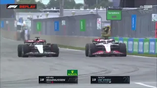 Kevin Magnussen overtake on Nyck De Vries Canadian GP 2023