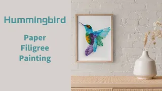 The whole process of making hummingbird 10 inches | Paper Quilling Paper Crafts DIY | Uniquilling