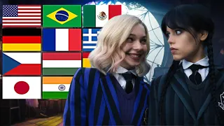 Wednesday Addams And Enid Sinclair in different languages ( JENNA ORTEGA )