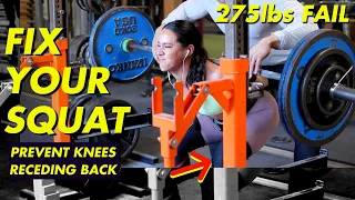 PREVENT YOUR KNEES RECEDING BACK IN THE SQUAT | The Missing Piece