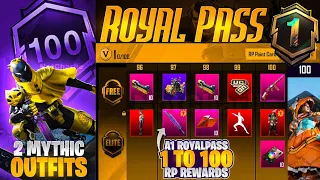Finally A1 Royal Pass 1 To 100 Rp Leaks | A1 Rp 3d Leaks | 2 Mythics In A1 Rp | Pubg Mobile