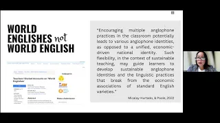 Dr. Rivika C. Alda - Navigating Sustainability through World Englishes: A Language that Works