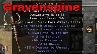 D2R Unique Items - Gravenspine (Bone Wand)