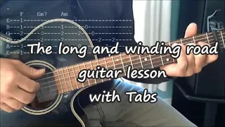 The long and winding road, The Beatles. Guitar lesson( Lyrics)