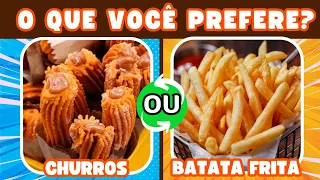 🔁O QUE VOCÊ PREFERE? Doce ou Salgado 🍭🍟 - Jogo das Escolhas Comidas