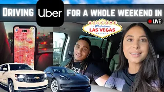 How much $$$ we made driving Uber X & Uber Black for a whole weekend in Las Vegas!😱 *FULL VLOG*
