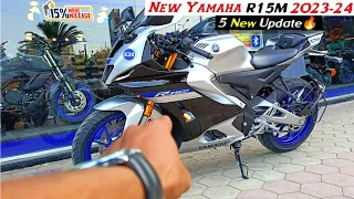 🤩New 2023-24 Yamaha R15M E20 OBD-2 Model Review🔥| 5 New Update| New Price Features Mileage??