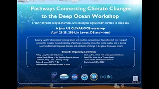 Webinar 2: Pathways Connecting Climate Changes to the Deep Ocean Webinar Series