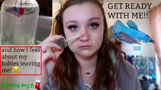 GET READY WITH ME & HOW I FEEL ABOUT MY BABY BETTA FISH LEAVING ME! | ItsAnnaLouise