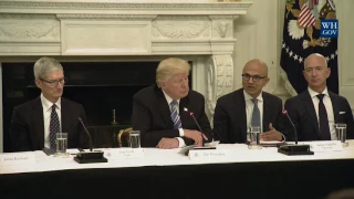 President Trump Participates in an American Technology Council Roundtable