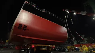 Isle of Man Steam Packet Company - New Vessel Manxman - Block Construction Time-lapse