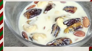 Add milk in to dates and nuts you will be surprised for results