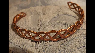 Copper bracelet from electric cable.