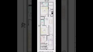 19'*70' 2bhk house plan ghar ka Naksha floor plan