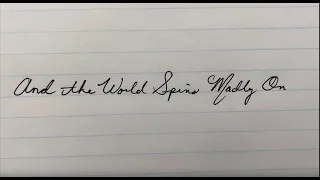 World Spins Madly On (by The Weepies)- Musicality Cover/Quarantine Edition