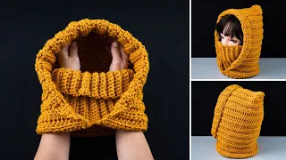 Simple crochet balaclava/snood/scarf - even a beginner can handle it!