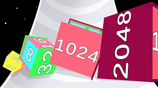 2048 CUBE ROTATOR - Level Up Numbers (ASMR Gameplay)