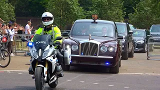 Police SEG escorts during Trooping the Colour 2023