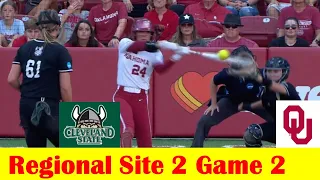 Cleveland State vs #2 Oklahoma Softball Highlights, 2024 NCAA Regional Site 2 Game 2