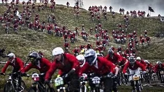 Gee Atherton hunts down 400 mountain bikers - Red Bull Fox Hunt 2013