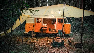 Rain and Storm Camping With The Classic VW Campervan