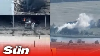 Ukrainian forces destroy Russian rocket launcher with drone strike