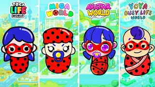 Ladybug Triplets Adopted In Avatar World, Toca Boca and Miga World! Toca Life Story