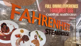 Fahrenheit 555 Carnival Mardi Gras Steakhouse Full Dining Experience 2022