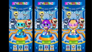 UNLOCKING ALL OUTFITS OF ALL CHARACTERS TALKING TOM HERO DASH RUN GAME PART 6