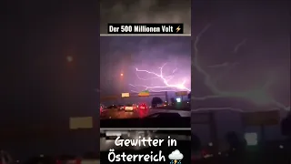 Gewitter in Österreich ⛈️ #austria #lightning #shorts