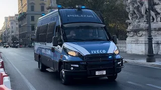 IVECO DAILY REPARTO MOBILE POLIZIA DI STATO IN EMERGENZA E SIRENA/ITALIAN STATE POLICE IN EMERGNCY