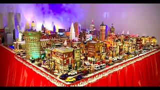Christmas village Department 56 , Lemax , and custom 3D Printed Christmas in the city display  2022