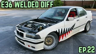 3.91 WELDED DIFF UPGRADE! : BMW E36 325i "Sharkcar" Drift Build Ep.22