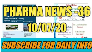 PHARMA NEWS - 36 |  WEBINARS  -VIRTUAL PHARMACOLOGY EXPERIMENTATION SOFTWARES | CHROMATOGRAPHY| etc.