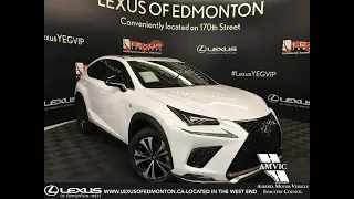 White 2019 Lexus NX 300 F Sport Series 2 Walk Around Review - Edmonton, Alberta