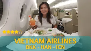 Vietnam Airlines Business Class Bangkok - Hanoi - Seoul | VLOG