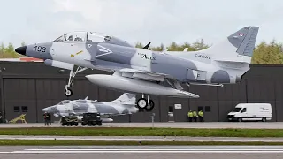 [4K] Airplane Spotting TaktLwG 71 I First Landing A4 Skyhawk Double Seater at Wittmund Airbase