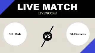 Live SLRE vs SLGR | SLC Invitational T20 League, 2021| SLRE vs SLGR| SLC Reds vs SLC Greens