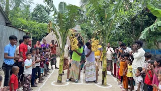 আস্ত কলাগাছ থেকে কলা খাওয়ার চ্যালেঞ্জ। দেখার জন্য গ্রামবাসীরা ভিড় করলো। Banana Eating Challenge