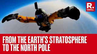 Three Russians Set A World Record For Parachuting From The Earth's Stratosphere To The North Pole