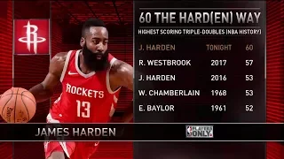 Shaq & Crew On James Harden's Historic Night: 60-Point Triple-Double