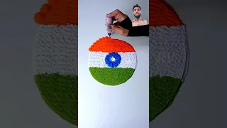 Independence day special rangoli 2023 🇮🇳🎉😍 #shorts #viral #rangoli #kolam #deshmere #6