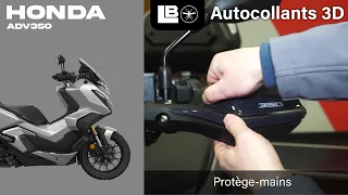 AUTOCOLLANTS 3D LabelBike® Protection protège-mains compatibles avec les scooter Honda ADV350