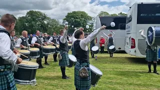 Inveraray & District Pipe Band Drum Corps "Angus MacKinnon" medley practice @ Scottish Champs 2023