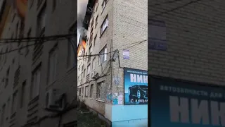 пожар в общежитии Новомосковск