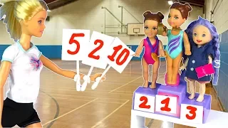 GYMNASTICS COMPETITIONS Cartoon Dolls #Barbie Pro School