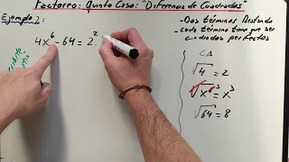 Quinto caso de factoreo - diferencia de cuadrados