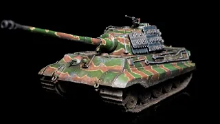 King Tiger II Königstiger 1/72 Revell - Tank Model - Brush Painted