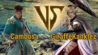 Cambosa (Hwang) VS GiraffeKanklez (Setsuka) | Soulcalibur VI