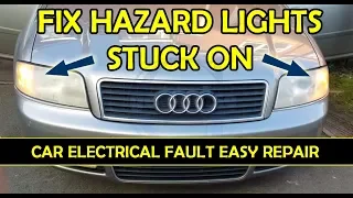 FIX CAR ELECTRICAL PROBLEM HAZARD LIGHT STUCK ON AUDI DIY TURORIAL